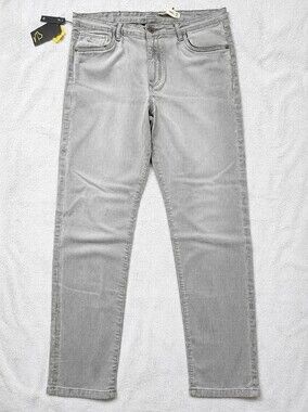 Being Human Slim Straight Fit Grey Jeans Size 36 NWT Stretch Denim Plus Size